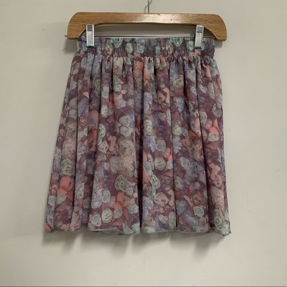 Floral print chiffon skirt - Picture 3 of 6